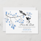 Love Birds Save the Date Wedding Ankündigung (Vorderseite)