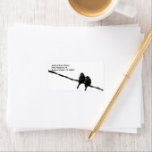 Love Birds Silhouette Hochzeitadresse Lable Adressaufkleber (Insitu)
