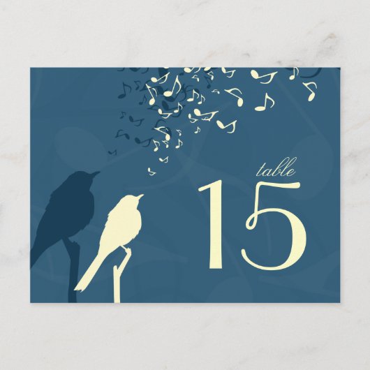 Love Birds Song - Tischnummer (Vorderseite)