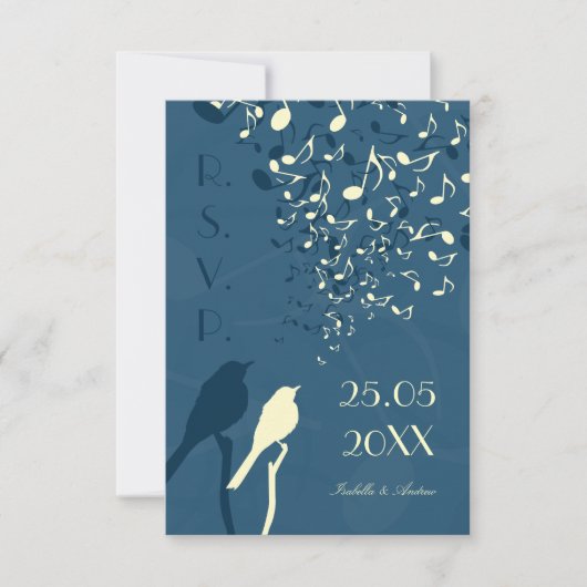 Love Birds Song - UAWG RSVP Karte (Vorderseite)