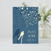 Love Birds Song - UAWG RSVP Karte (Stehend Vorderseite)