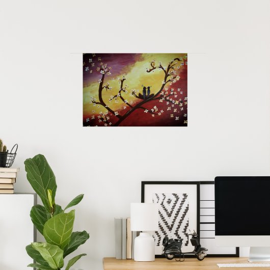 Love Birds Spring Poster (Heimbüro)