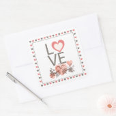 Love Birds Square Sticker (Umschlag)