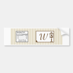 Love Birds Tan/Brown Wedding Bottle Label Autoaufkleber