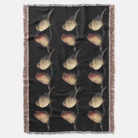 Love Birds Throw Blanket Decke (Vorderseite Vertikal)