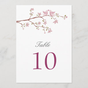 Love Birds Tischnummer Postcard