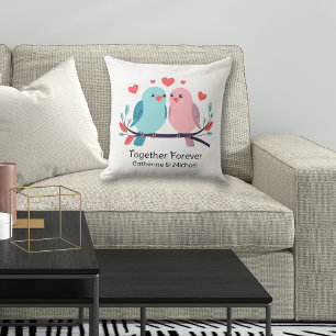 Love Birds Together Forever Valentinstag Wedding Kissen