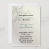 Love Birds Tree Hochzeit Probe Dinner Einladung (Rückseite)