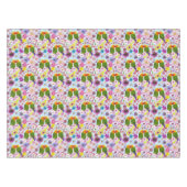 Love Birds Tropical Blume Tischdecke (Vorderseite (Horizontal))