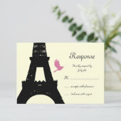 Love Birds UAWG (off white) RSVP Karte (Stehend Vorderseite)