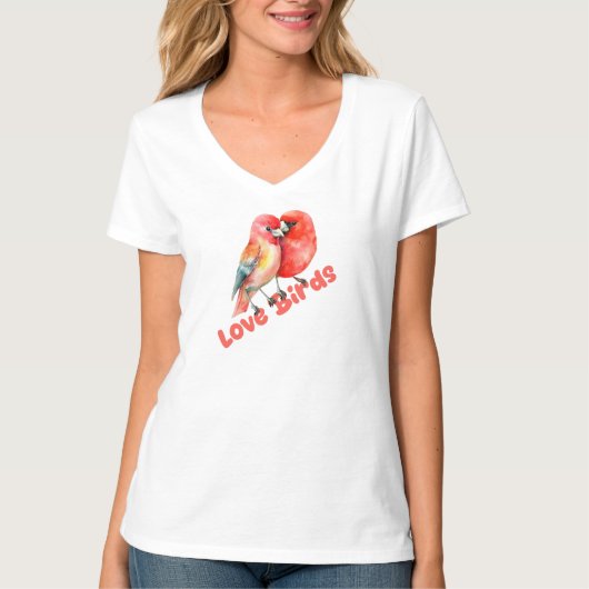 Love Birds Valentines T-Shirt (Vorderseite)