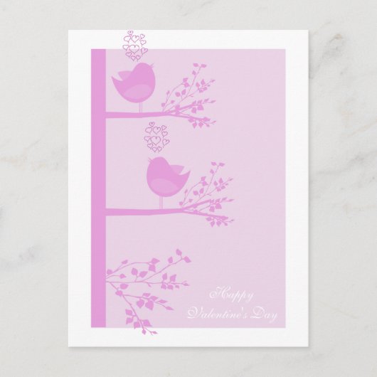 Love Birds Valentinstag Postkarten (Vorderseite)
