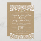 Love Birds Vine Muster Hochzeit Einladung (Vorne/Hinten)