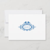 Love Birds Vine Pattern R.S.V.P. RSVP Karte (Rückseite)