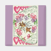 Love Birds Vintag Valentine's Day Magnet (Vorne)