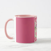 Love Birds Vintag Valentinstag Rosa Tasse (Links)