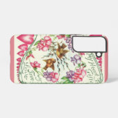 Love Birds Vintage Valentine's Day  Samsung Galaxy Hülle (Rückseite (Horizontal))