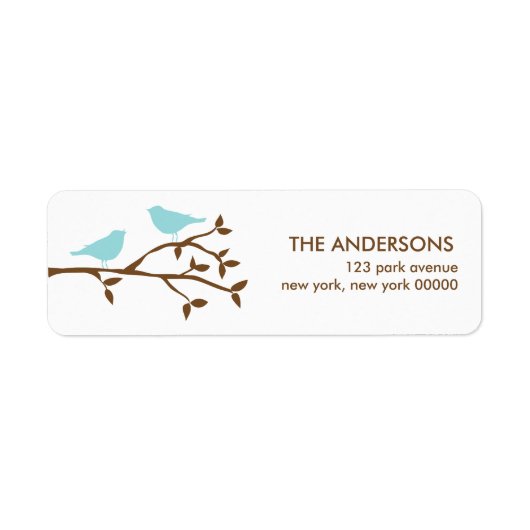 Love Birds Wedding Address Labels (Vorne)