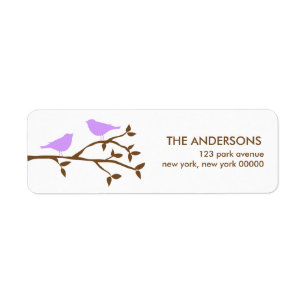 Love Birds Wedding Address Labels