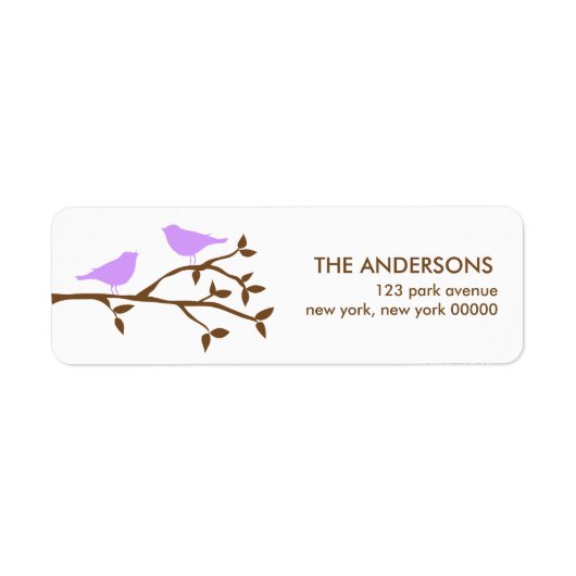 Love Birds Wedding Address Labels (Vorne)