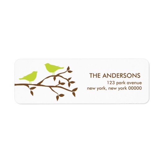 Love Birds Wedding Address Labels (Vorne)