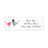 Love Birds Wedding Aditation Label (Vorne)