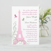 Love Birds Wedding Einladung (Stehend Vorderseite)