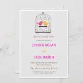 Love Birds Wedding Einladung (Vorne/Hinten)