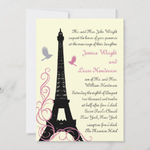 Love Birds Wedding Invitation (off white) Einladung