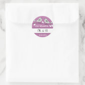 Love Birds Wedding Monogram Stickers (Tasche)