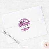 Love Birds Wedding Monogram Stickers (Umschlag)