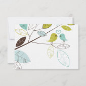 Love Birds Wedding RSVP Karte (Rückseite)