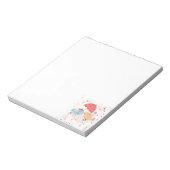 Love Birds Wedding Valentines Notizblock (Rotiert)