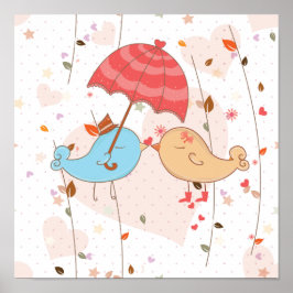 Love Birds Wedding Valentines Poster