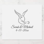 Love Birds Wine Bottle Label Schaumweinetikett (Einzelnes Label)