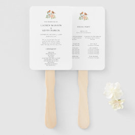 Love Birds Zeremonie Programm Hand Fan Fächer