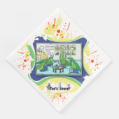 Love Bites… Literally | Dry Logic Humor Dinner Serviette (Ecke)