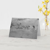 Love Black & White Greetings Card Karte (Gelbe Blume)