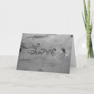 Love Black & White Greetings Card Karte