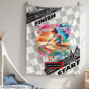 Love Blanket Formel 1 Racer Boy Geburtstag Fleecedecke