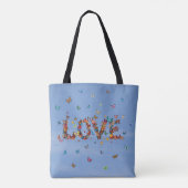 LOVE Blaue Himmel Schmetterlinge | Inspirierende H Tasche (Rückseite)