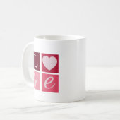 LOVE Block Heart Tasse (Vorderseite Links)