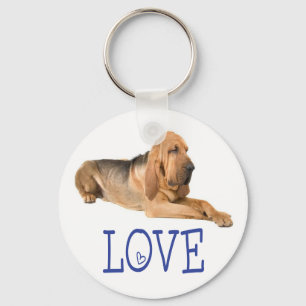 Love Bloodhound Welpen Hund Schlüsselanhänger