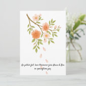 Love blossoms like spring petals. einladung (Stehend Vorderseite)