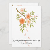 Love blossoms like spring petals. einladung (Vorne/Hinten)