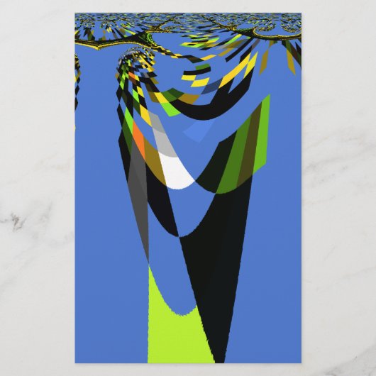 Love Blue African Tribal Motif Design Art Print Briefpapier (Vorderseite)