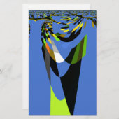 Love Blue African Tribal Motif Design Art Print Briefpapier (Vorne/Hinten)