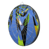 Love Blue African Tribal Motif Design Art Print Dartscheibe (Vorderseite rechts)