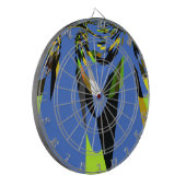 Love Blue African Tribal Motif Design Art Print Dartscheibe (Vorderseite Links)