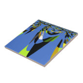 Love Blue African Tribal Motif Design Art Print Fliese (Seite)